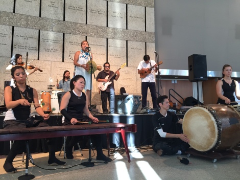 Quetzal and TAIKOPROJECT playing together at the preview performance I caught at JANM! 